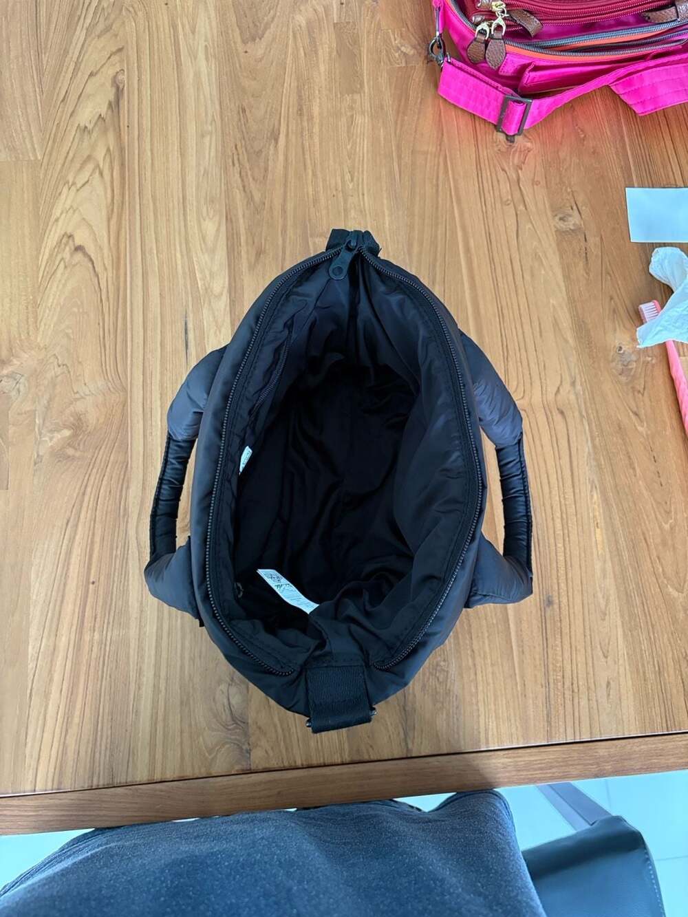 OFFLINE by Aerie Puff Love Mini Tote Bag in Black - Picture 7 of 8